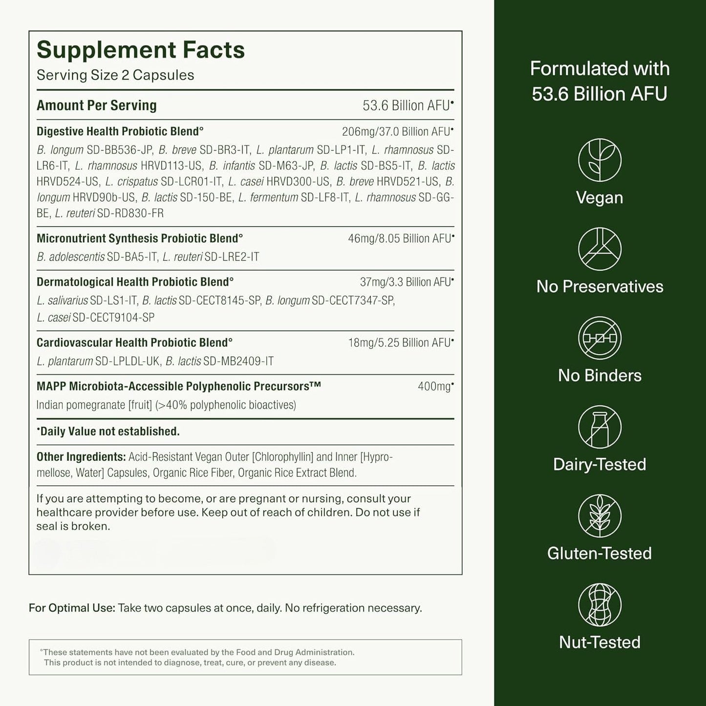 DS-01 Daily Synbiotic Probiotic Plus Prebiotic Capsule with 24 Clinical Strains