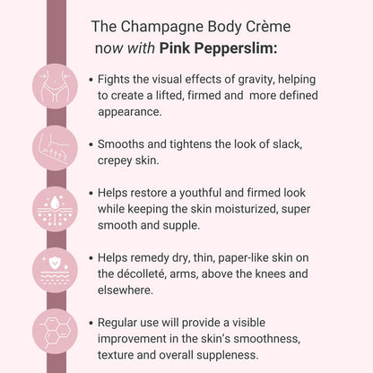 Champagne Lift Firming Body Cream with Caviar Extract and Gold Peptides